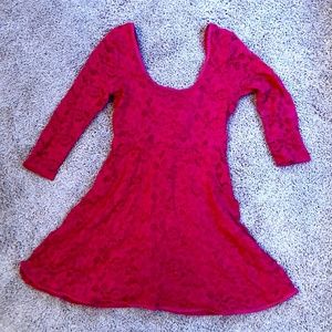 Hot pink lace Free People dress 00